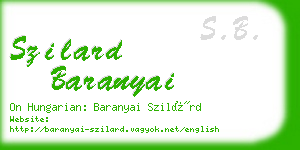 szilard baranyai business card